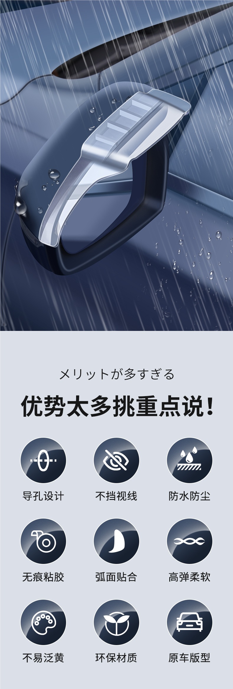 Rain Eyebrow Rearview Mirror Rainproof Car Rainproof Artifact