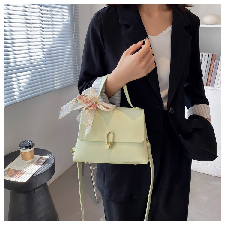 New Trendy Fashion Solid Color Shoulder Messenger Square Bag display picture 21