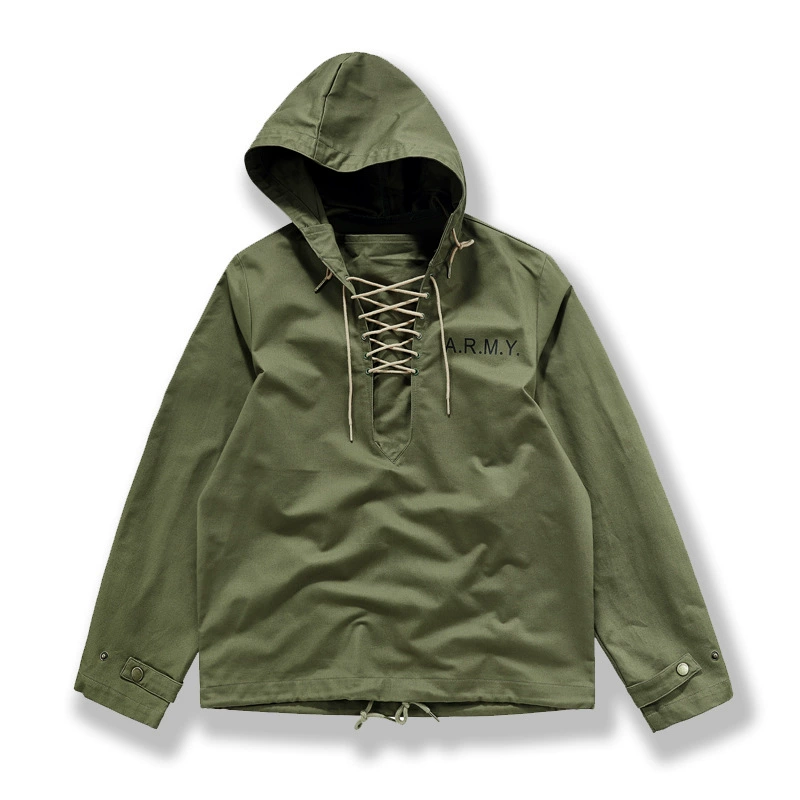 Американский стиль ретро Второй мировой войны военно-морской флот палубный костюм анти-блузка ветровка куртка мужской свитер с капюшоном Свободный Плюс Размер