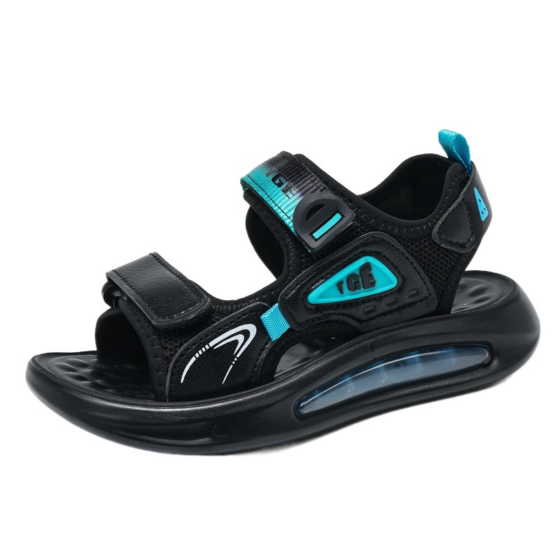 Sandalias para niños 2024 verano nuevo tipo de niños con suela suave antideslizante almohadilla de aire zapatos de playa de moda para niños mayores zapatos de moda para estudiantes