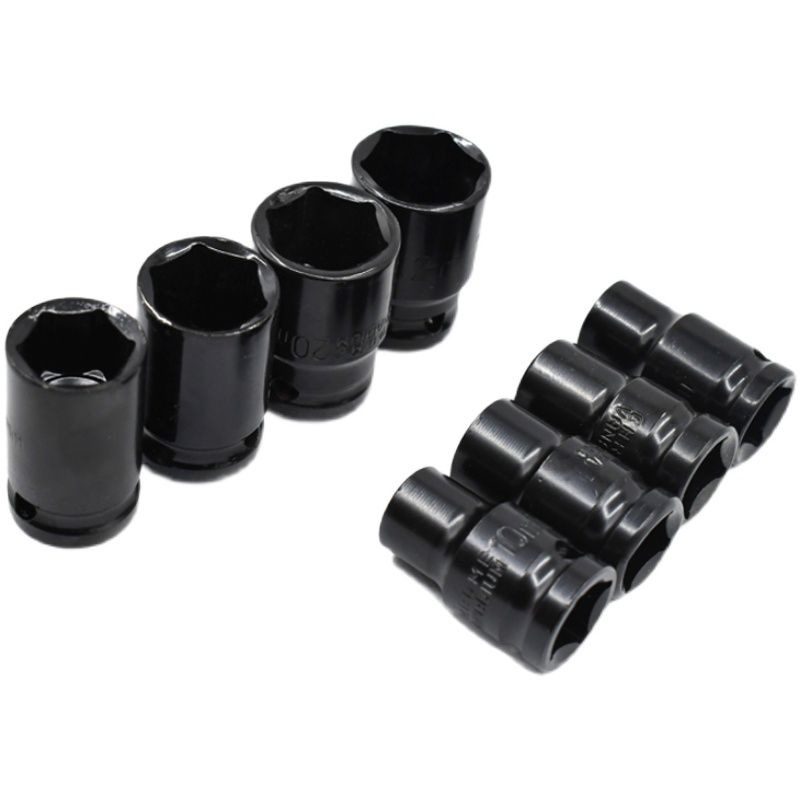 套头套筒1/2电动扳手短套筒六角小风炮短套筒头大飞气动风批套筒