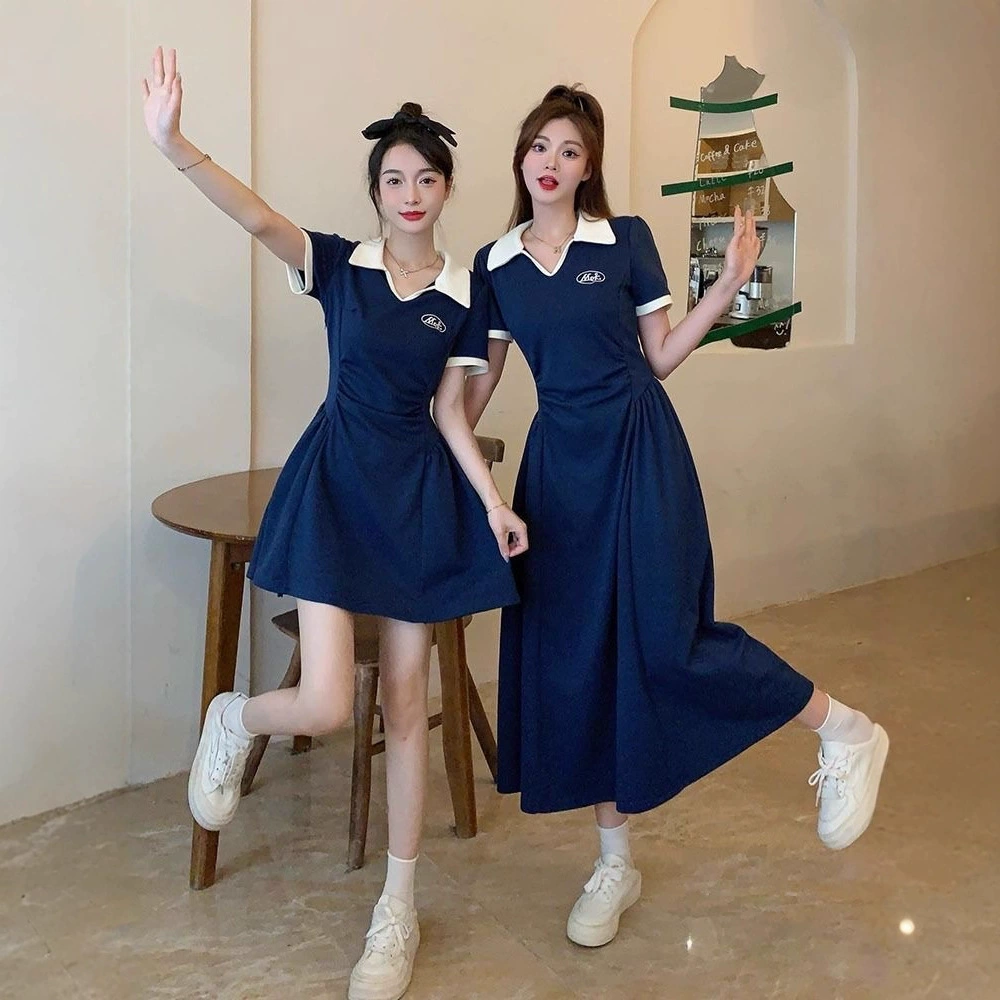 Простое платье для похудения 2025 лето, стройное платье А-силуэта, миниатюрное, повседневное, универсальное, элегантное платье