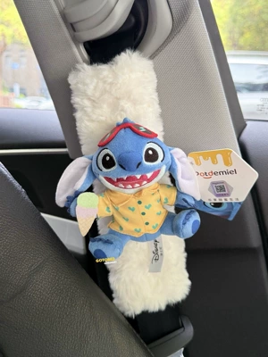 Sürətlər qutusu və əl tormozu başlıqları – Interior Plush Toy Couple New Car - shoulder-pads-81-long-white-velvet-authentic-ice-cream-stitch