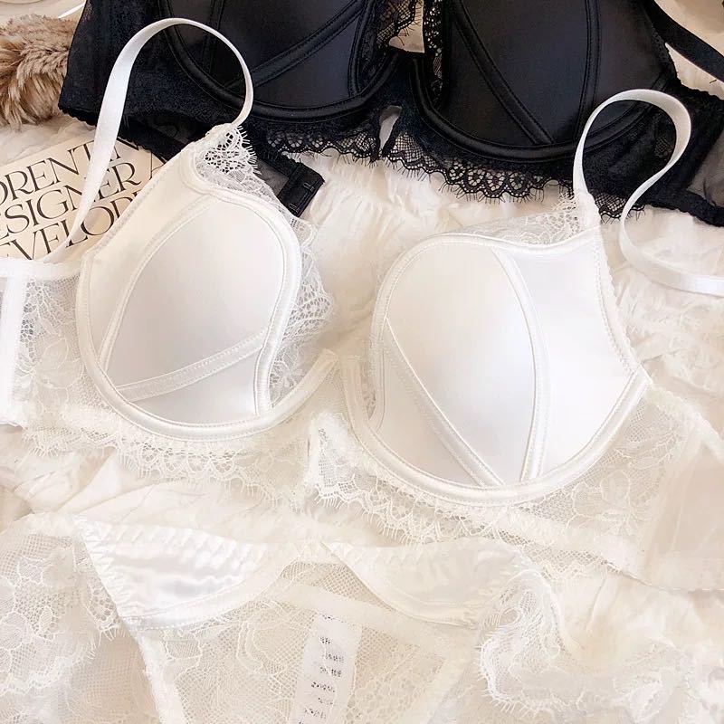 Ventas directas de fábrica comercio electrónico transfronterizo Sudeste de Asia Vietnam Tailandia damas burbujas encaje pecho pequeño recogido sujetador Tovin