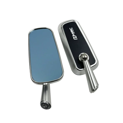 universal rearview mirror blue | Motorcycle rearview mirror - 7cm-silver-blue-single