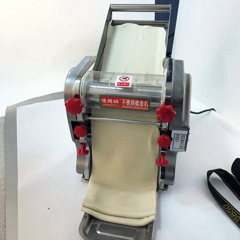 俊媳妇240不锈钢台式商用电动面条机家用压面机馒头包子皮揉面机