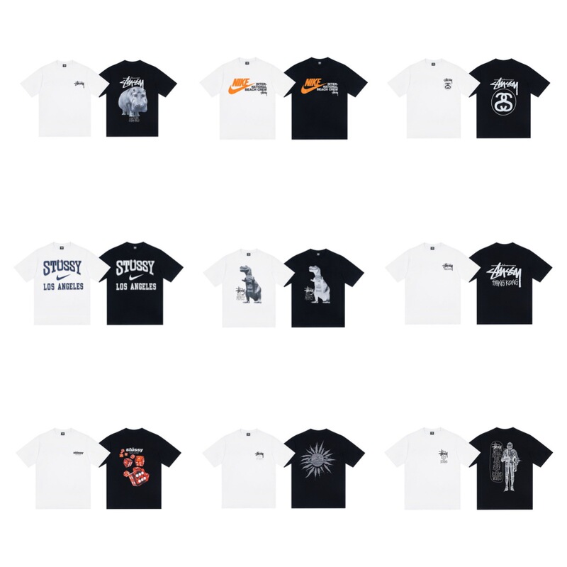 Cross-Border Trendy Brand Gallery Dept Classic Letter Slogan Logo Gradient Thick 220g Printed Short-Sleeved T-Shirt