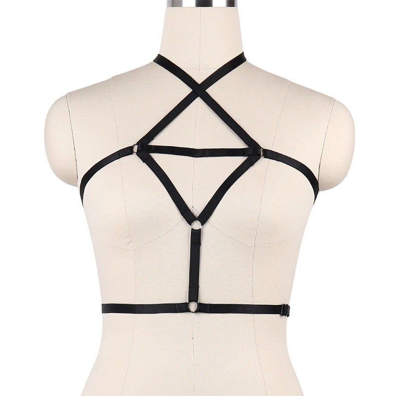 Zhu Ru clothing cross -border supply A sexy strap hollow milk black ladies beam O0077