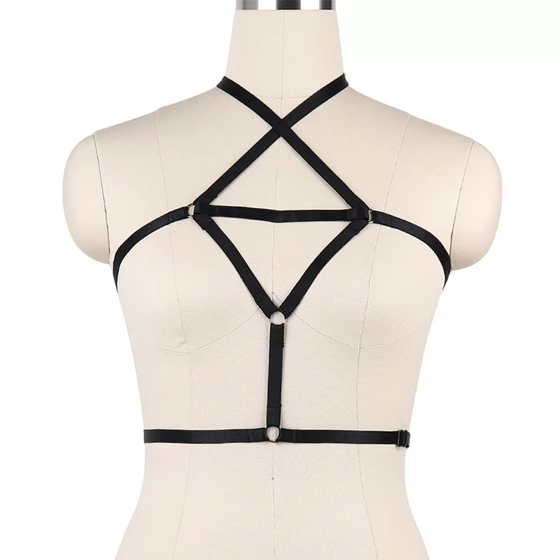 Zhu Ru clothing cross -border supply A sexy strap hollow milk black ladies beam O0077