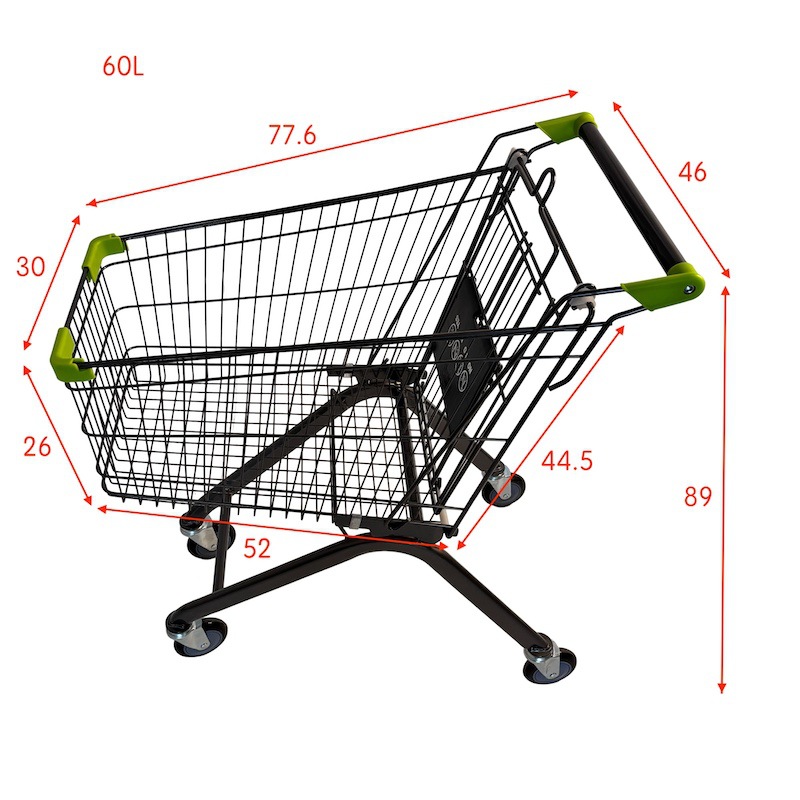 60L 검정색 자동 휠 높은 구성 PU 휠