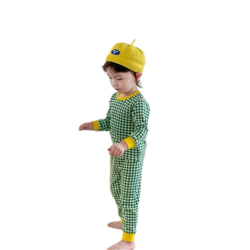 New autumn and winter children's baby underwear set Korean version of baby autumn clothes and trousers pure cotton boys and girls home clothes