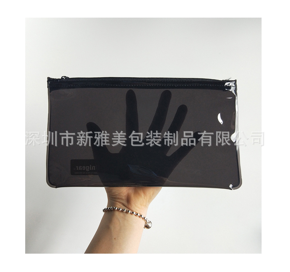Matte black pack PVC with zipper