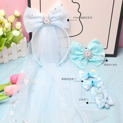 Children's Hair Accessories Gift Box Hair Clips Hair Bands Girls Girl Hair Bands Butterfly Bow Hair Ribbons Children's Day Gift New Year Cross-border