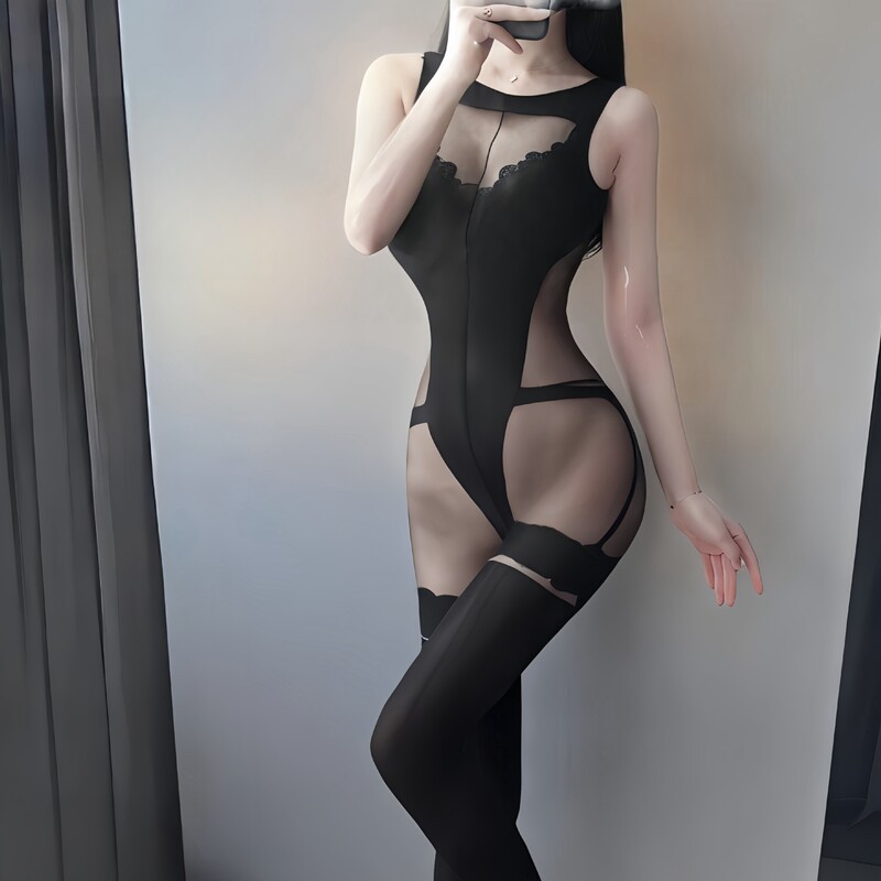 Sexy Lingerie, Sexy Jumpsuit, Hand-Tear Temptation, Transparent and Provocative Open File, Passionate See-Through Trendy Uniform for Women W203 Sexy Lingerie, Sexy Jumpsuit, Hand-Tear Temptation, Transparent and Provocative Open File, Passionate See-Through Trendy Uniform for Women W203