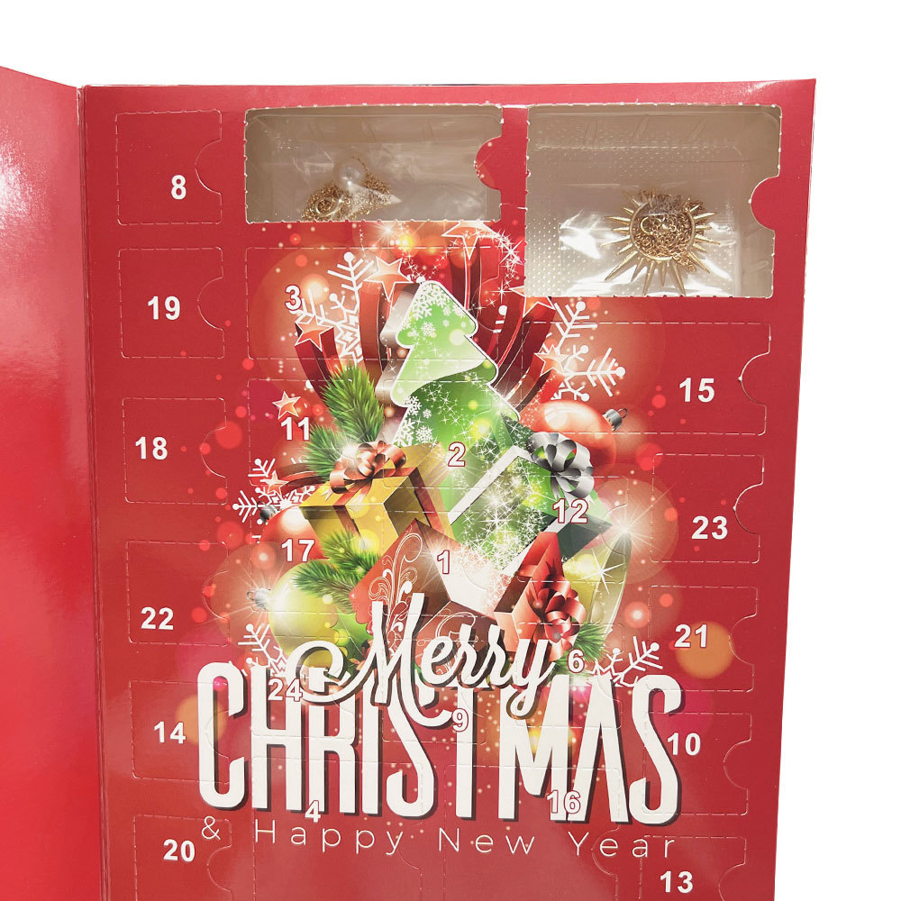 Weihnachten schmuck geschenk countdown-kalender advent halskette blind box ohrringe ohrringe armband geschenk box blind box_voghion.com