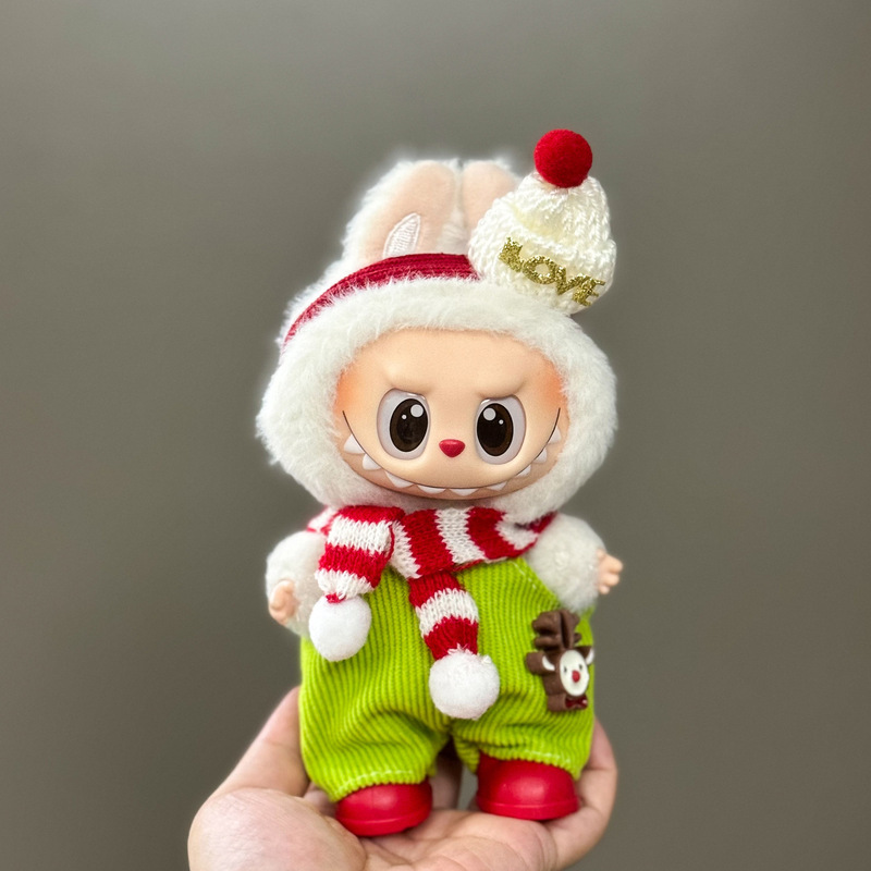 【衣類のみ】ラブブ labubu ベビー服 17cm ペンダント 1代目・2代目 ビニールぬいぐるみ 服セット|undefined