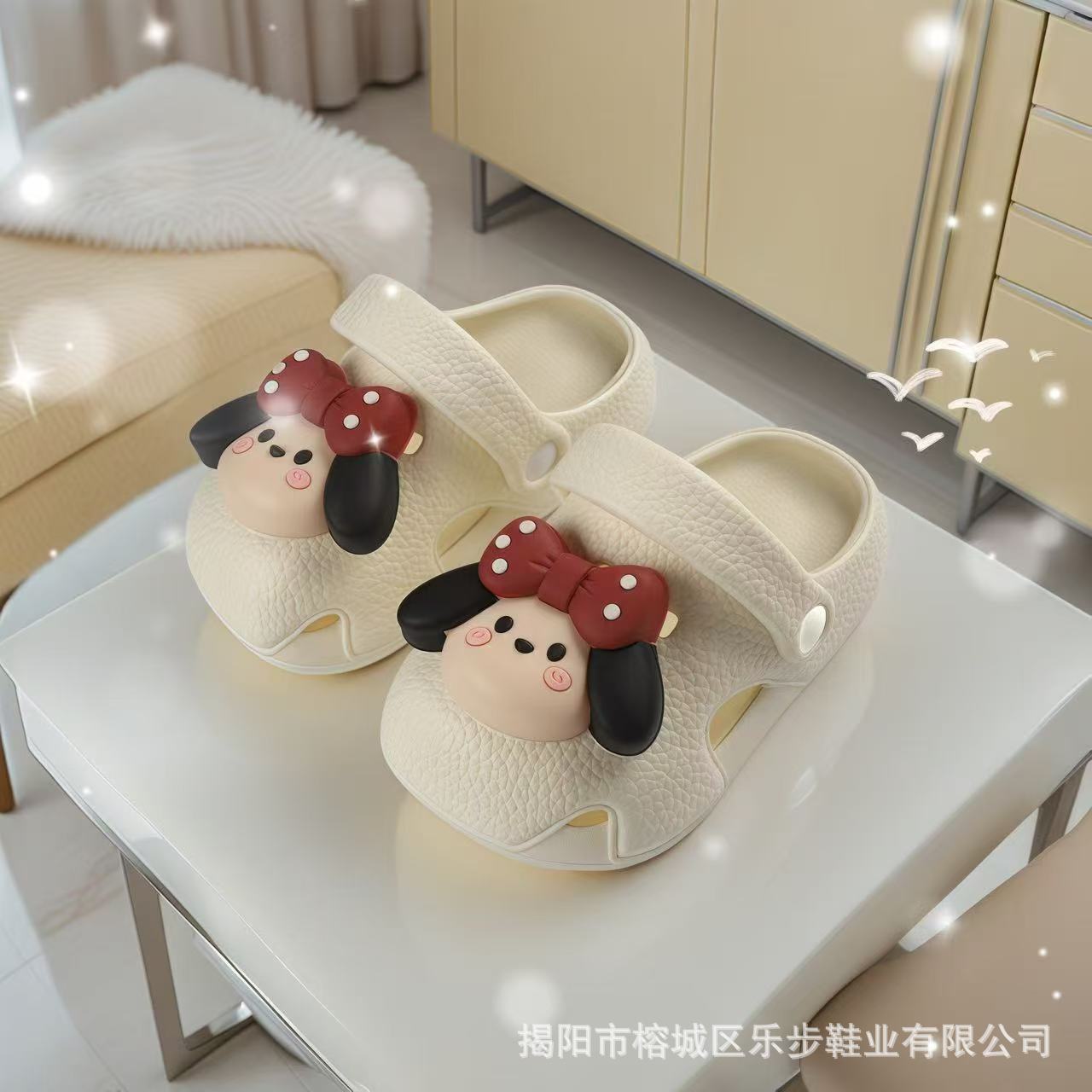 New Eva Kidsren's Clogs Leather Pattern Non-Slip Wear-Resistant Ultra-Light Garden Shoes for Boys and Girls Small and Medium-Sized Toddler Shoes Summer