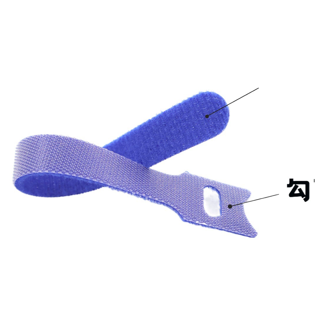 Цветная липучка спина к спине Самоклеящийся нейлоновый шнур для управления ремешком для хранения кабеля для передачи данных Т-образный ремешок Кабельная стяжка на липучке