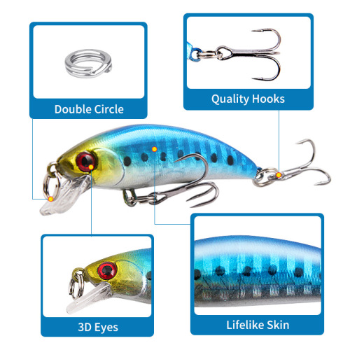 Spinning Lure Ten Color New Submerged Millet Mini Plastic Fake Bait 5.6cm 5g Attack White Barbel and Spinefish Bait