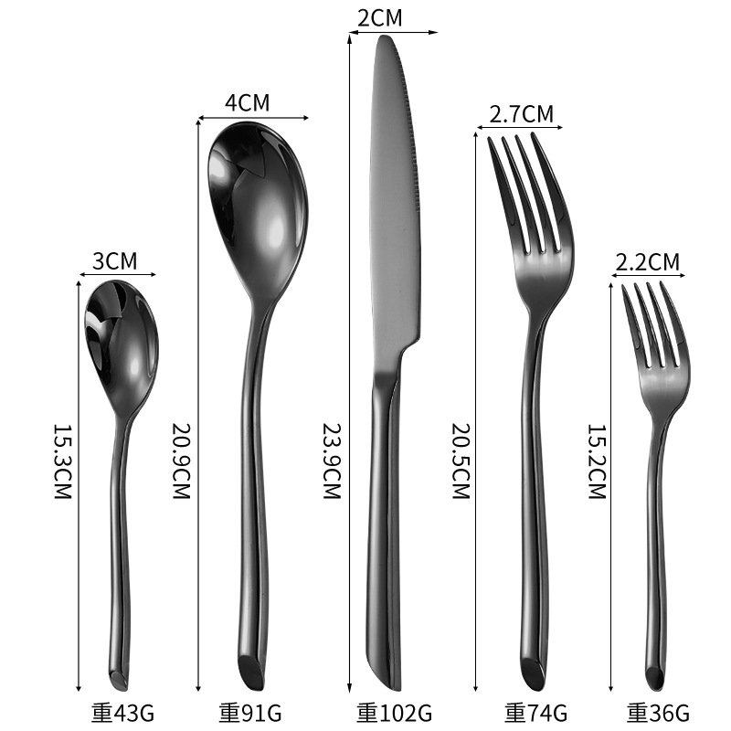 블랙 말굽 손잡이-5개 세트