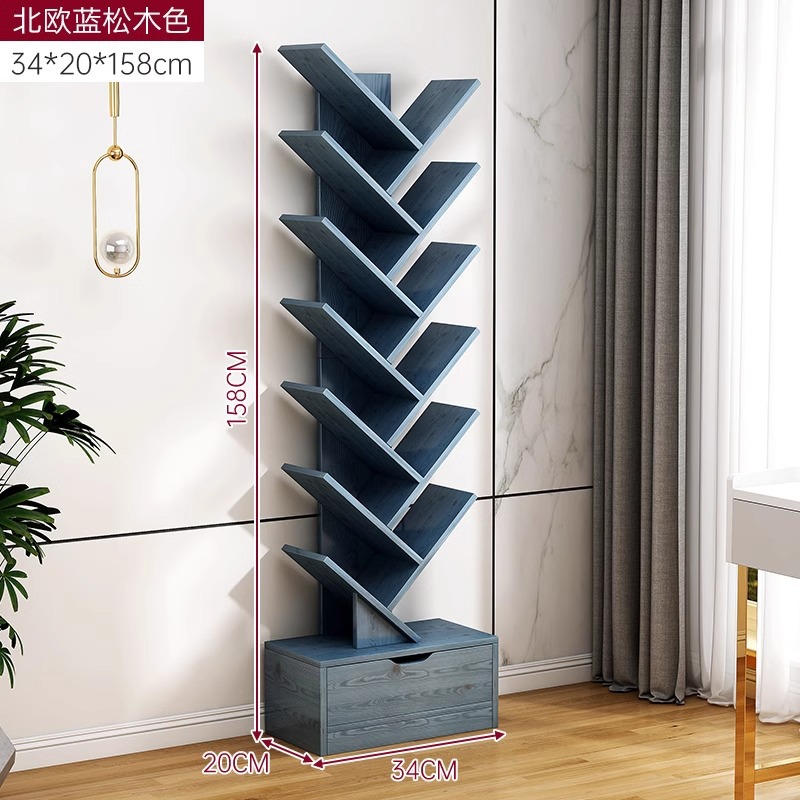 Estante de árbol simple estante de piso dormitorio contra la pared simple pequeño gabinete creativo moderno gabinete estrecho