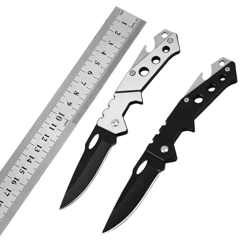 Small handheld fruit pocket knife with key for home use