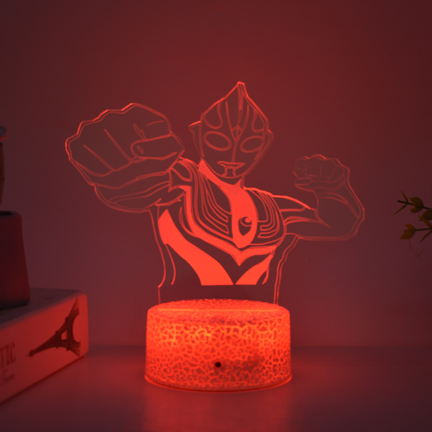 Transfronteriza serie de superhéroes Spider-Man Iron Man periférico 3D luz de la noche luz creativa pintura decoración adornos hechos a mano