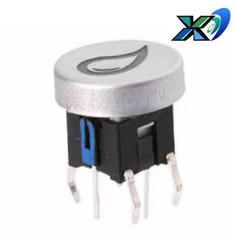 银色按钮开关带灯  银色镭雕轻触开关带灯  镭雕轻触按键开关带灯