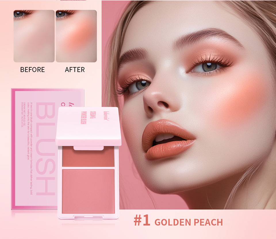 Cross-border lakerain two-in-one Blush Palette: Natural and easy-to-apply matte blush powder Application Scenario