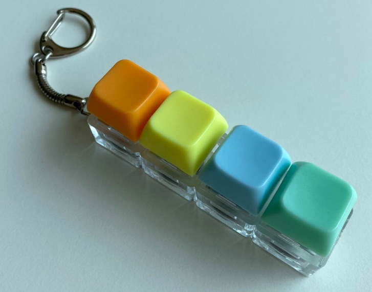 Four-button transparent shell - orange