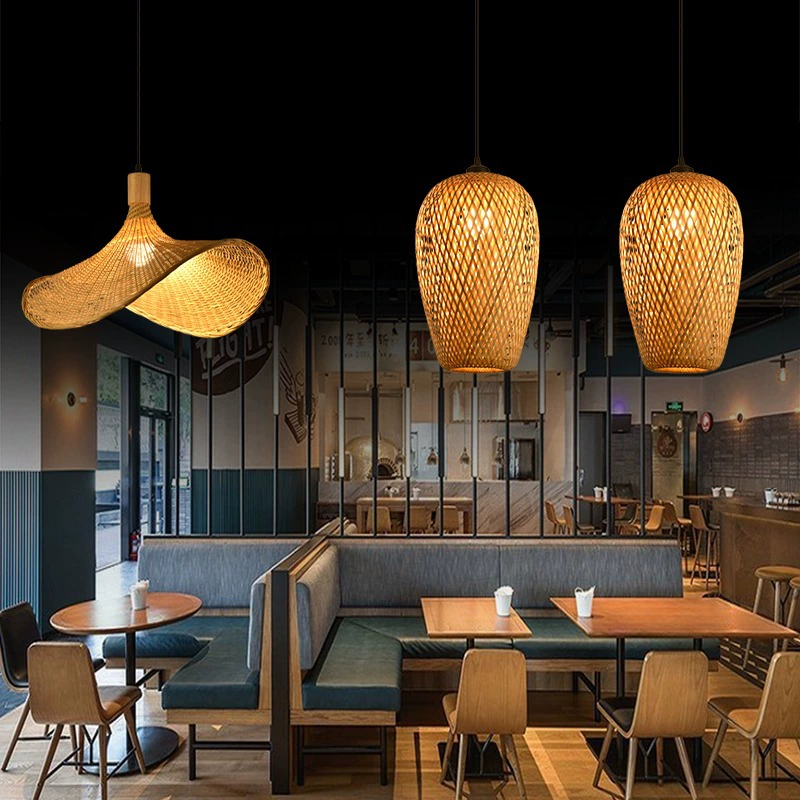 Lights, coffee ceiling lamp for living room, retro pumpkin lantern for hotel, style