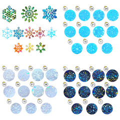 クリスマス雪花ストラップセットホログラム雪花ストラップシリコン金型diyクリスマスストラップ