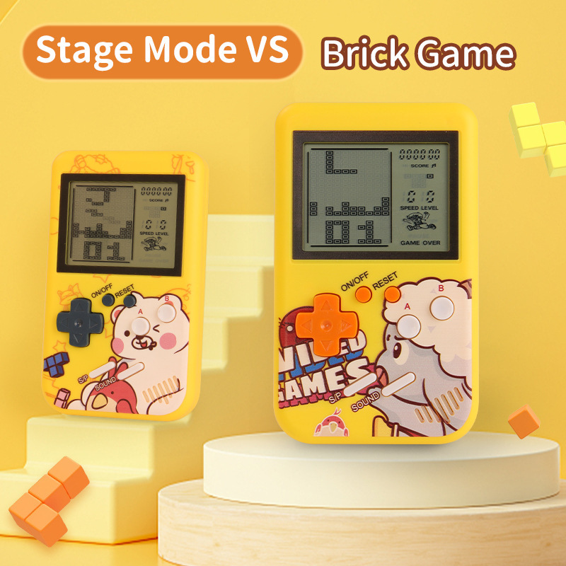 Cross-Border Christmas Tetris Game Console Tetris Game4:3 Large Screen Puzzle Handheld Console Wholesale