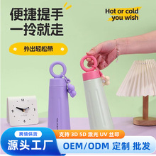 新款304不锈钢保温杯高颜值花瓣杯便携手提运动水杯户外骑行杯