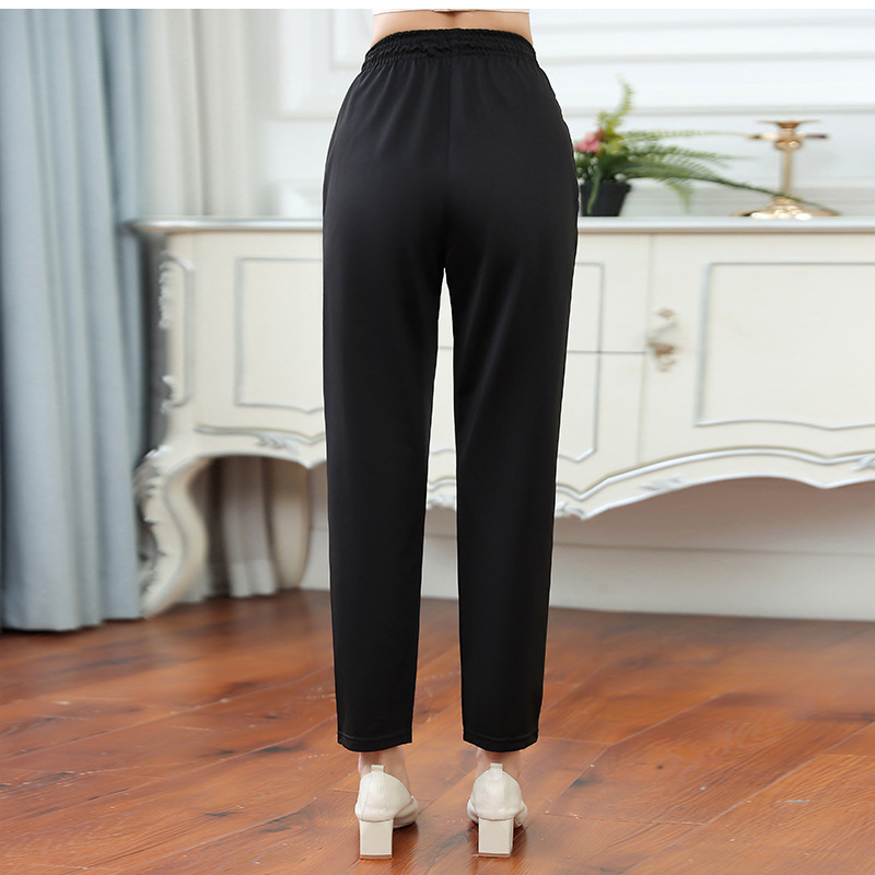 Cleaning pants black overalls pants hotel restaurant waiter female cleaner clothing plus size