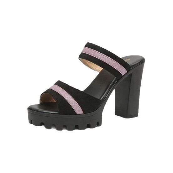 Red red zapatillas de tacón grueso para mujeres de verano 2026 zapatillas frías antideslizantes impermeables ligeras no cansadas