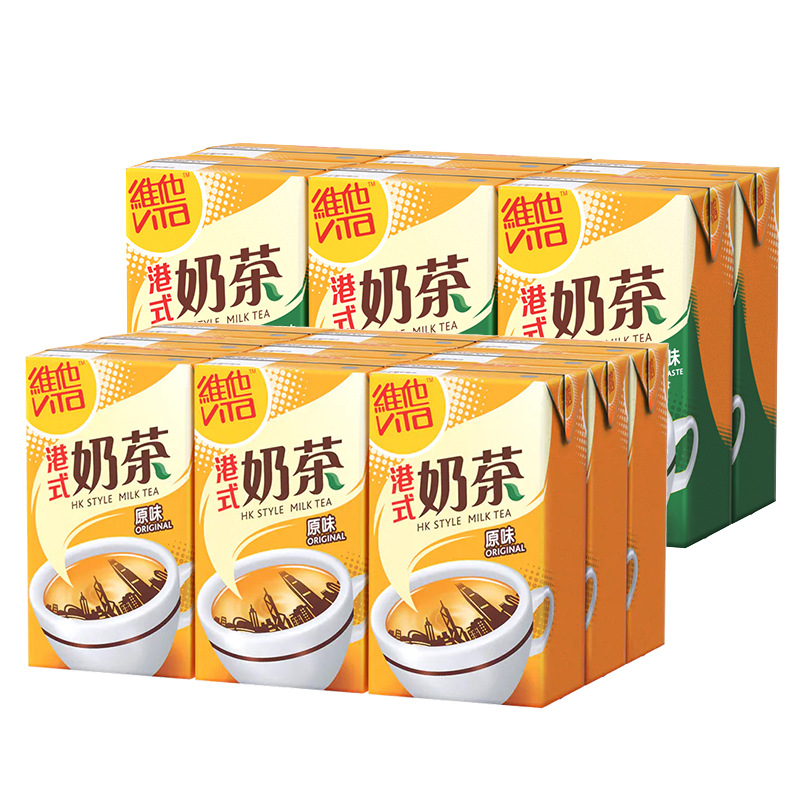 港版香港进口维他Vita 特浓茶味港式奶茶饮品饮料食品零食茶6盒装 5
