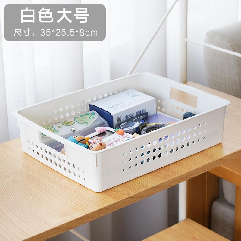 デスクトップ収納バスケット厚いプラスチックバスケットごみおもちゃ化粧品収納ボックス家庭用収納バスケット工場卸売|undefined