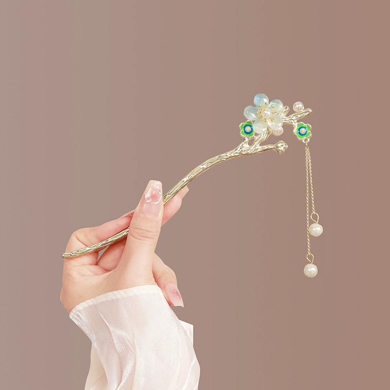 Hairpin Hanfu заколка для волос, орхидея цветочный декоративный аксессуар для волос, простая элегантная китайская стиль