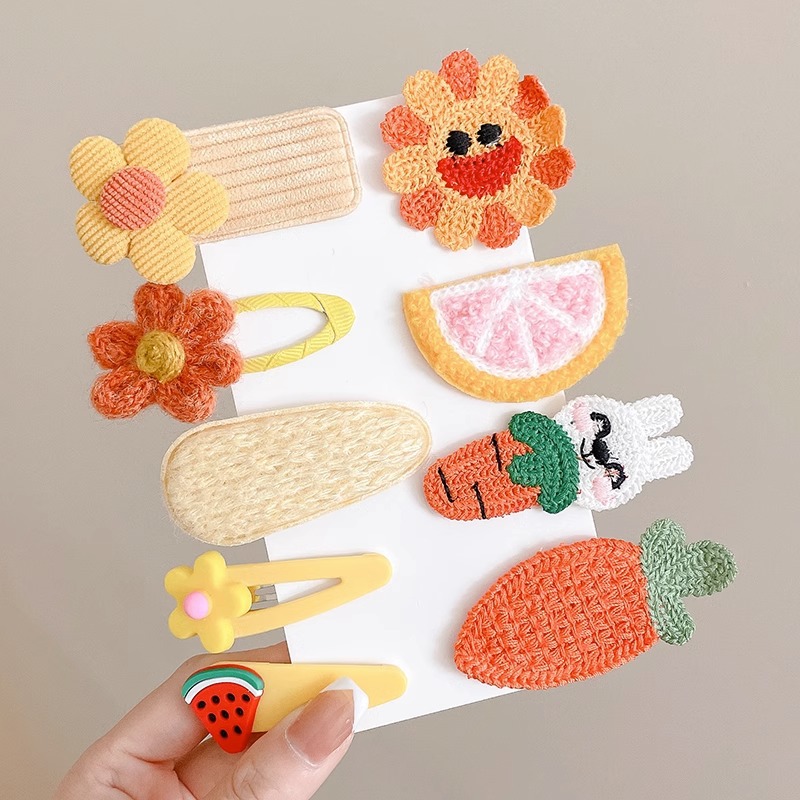 Orejas de gato lindo para niños horquilla de otoño para niñas clip de cierre de horquilla roto clip superior tridimensional tocado de horquilla de tamaño pequeño