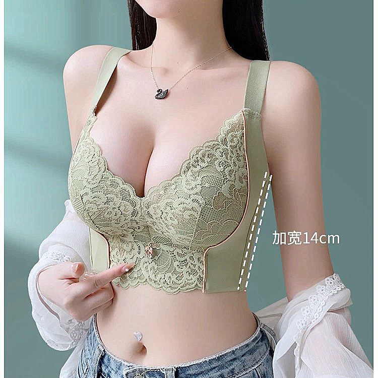 跨境蕾丝防下垂内衣女聚拢小胸显大收副乳调整型塑型上托文胸罩夏|undefined