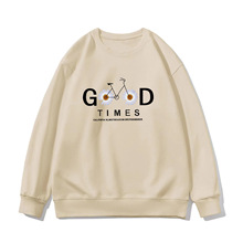 一件代发2025冬季新款超柔加绒卫衣女韩版圆领印花上衣潮大码女装