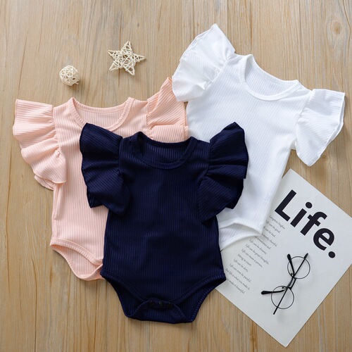 Kids' Summer Jumpsuit Romper Children's Vest Girls' Instagram-style European and American Cross-border Crawling Suit One-piece Short-sleeved Outfit