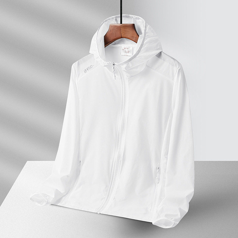 Nueva ropa de protección solar de hielo para hombres UPF + ligera y transpirable pareja al aire libre ropa de protección solar puede imprimir LOGO