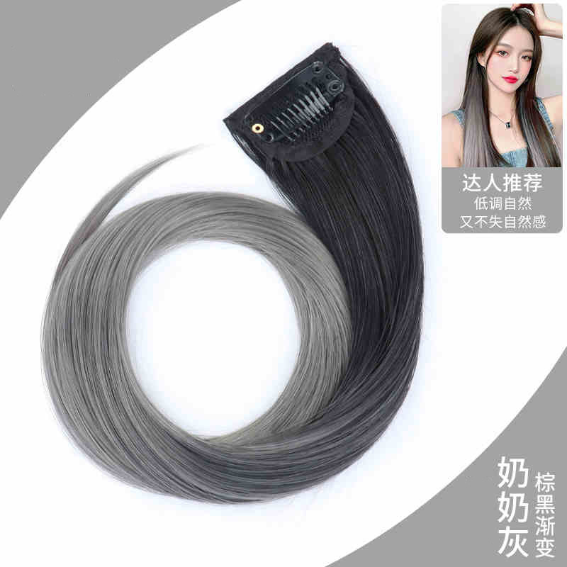 Pieza de teñido de cabello colgante oreja pieza de teñido de cabello largo pieza de teñido de peluca de color pieza de peluca de simulación natural pieza de extensión de cabello invisible