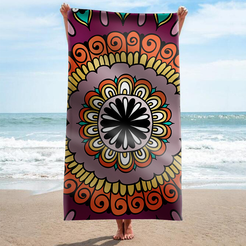 Suministro especial de doble cara terciopelo Internet celebridad serie rectangular fábrica al por mayor material garantía Toalla de playa Toalla de baño