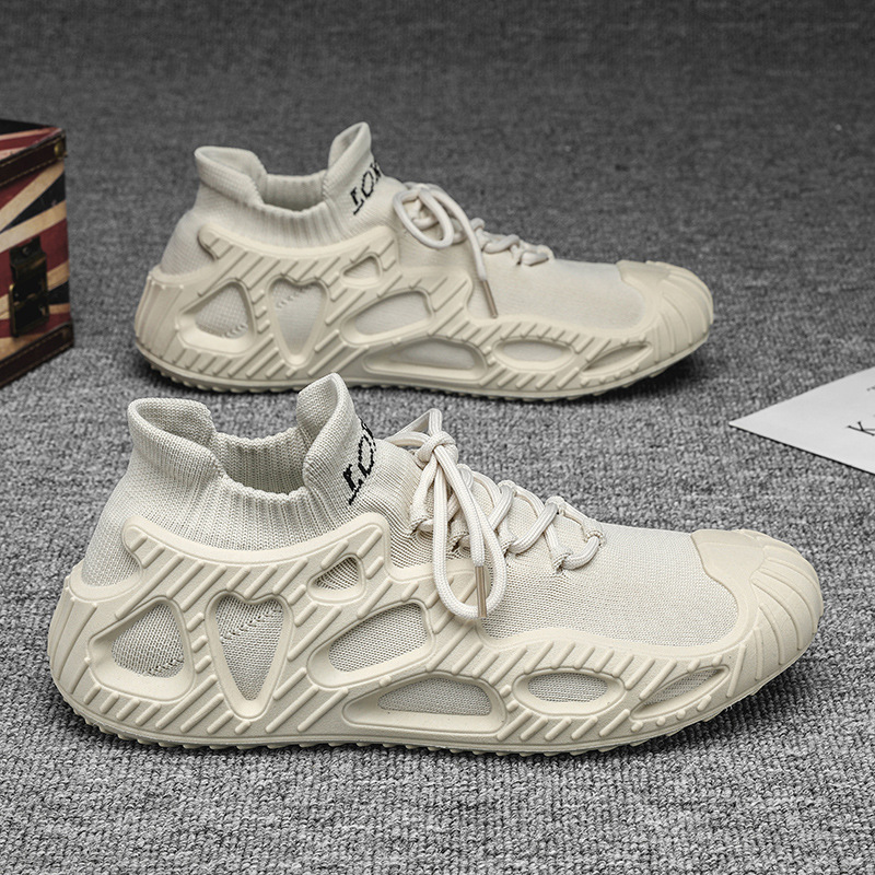 Scarpe sportive da uomo Scarpe da ginnastica Scarpe da ginnastica Tessuto sintetico Antiscivolo Calzature facili da pulire_voghion.com