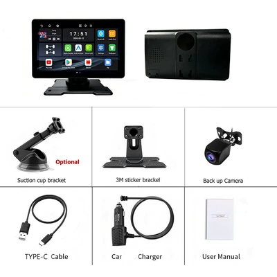 Cross-Border Portable Gps Navigation Android Carplay 7inch / 9inch Wifi Version Bluetooth Supports Netflix (Car Convenient GPS Navigation) - 7inch-no-recorder-2g16ga133
