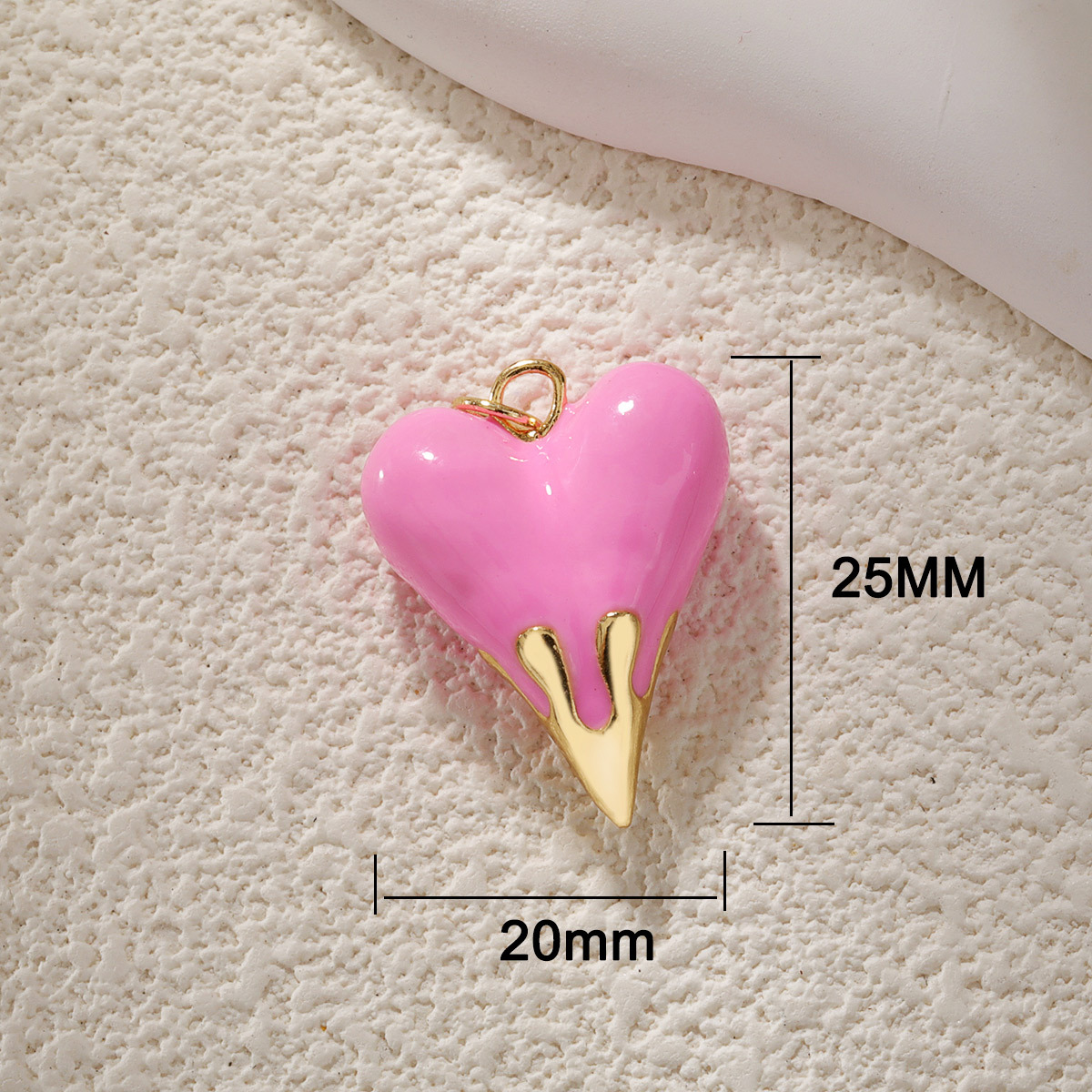 Enamel, Inlay Design 1 Piece 7 * 20mm 8*10mm 9 * 14mm Copper Zircon Gold Plated Heart Shape Butterfly Shell Pendant