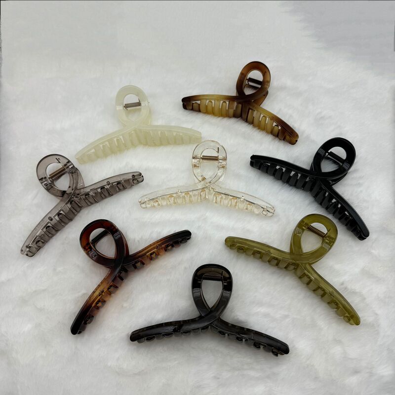 13cm Large Pc Hair Clip with a High-End Feel, Cross Hairpin for Thick Hair, Elegant Women's Back-Of-Head Bun Shark Hair Accessory